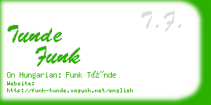 tunde funk business card